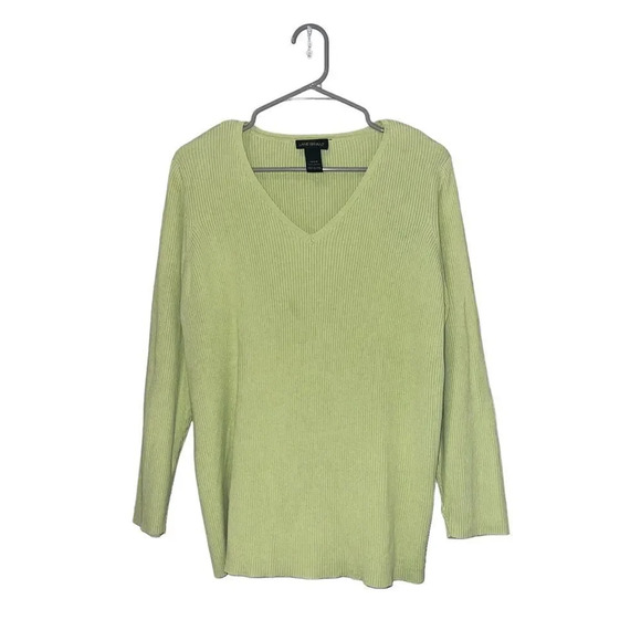 Lane Bryant‎ Green V Neck Fitted Sweater Size 18/20 - Picture 1 of 3